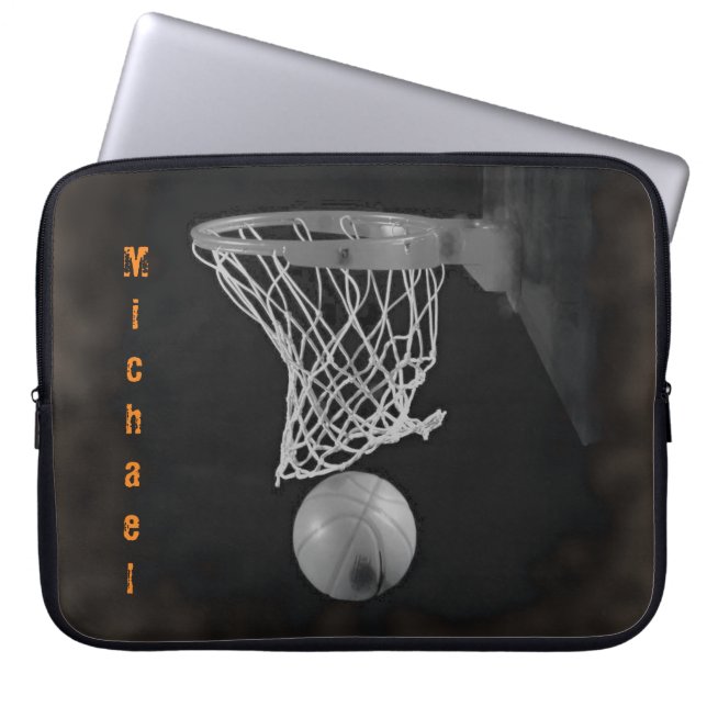 Basketboll ditt namn, Anpassade Laptop Fodral (Framsidan)