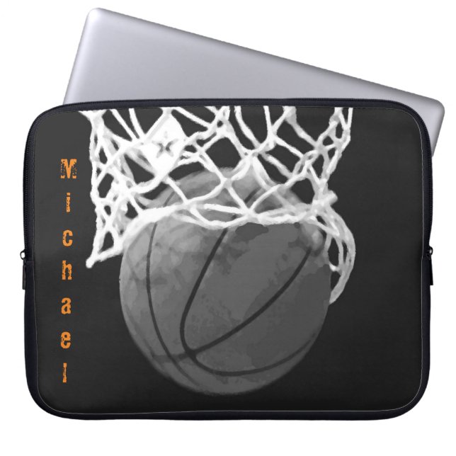Basketboll ditt namn, Anpassade Laptop Fodral (Framsidan)