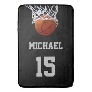 Basketboll ditt namn badrumsmatta