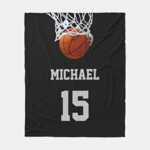 Basketboll ditt namn fleecefilt