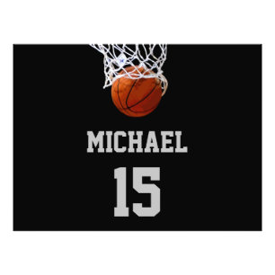 Basketboll ditt namn fototryck