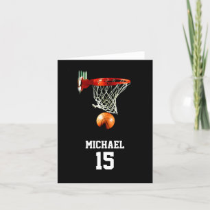 Basketboll ditt namn helgkort