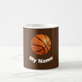 Basketboll ditt namn kaffemugg