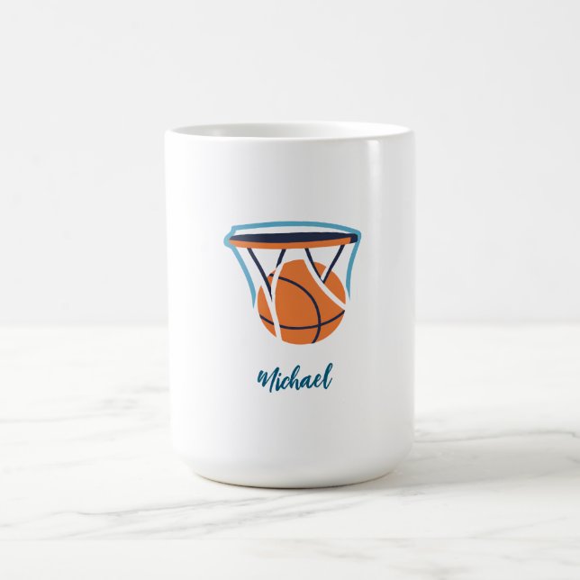 Basketboll ditt namn kaffemugg (Center)