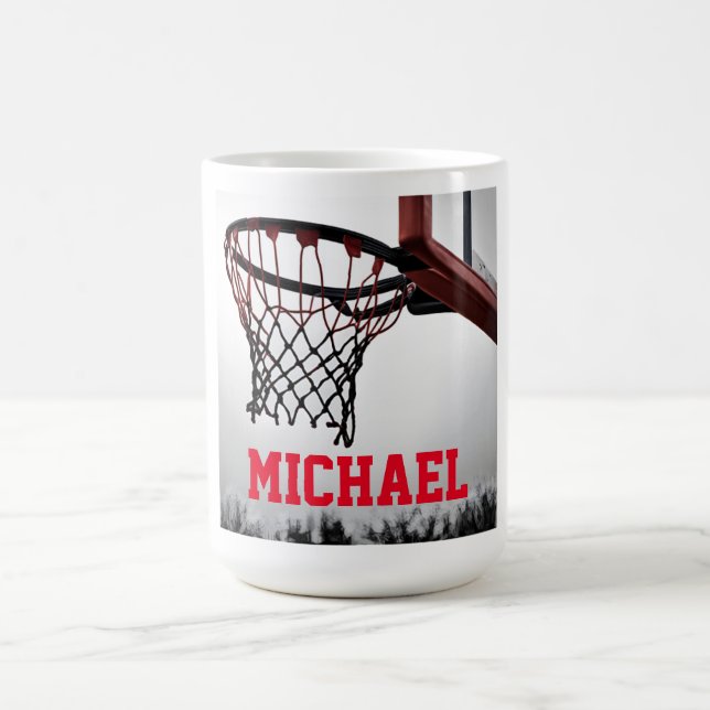 Basketboll ditt namn kaffemugg (Center)