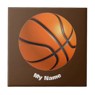 Basketboll ditt namn kakelplatta
