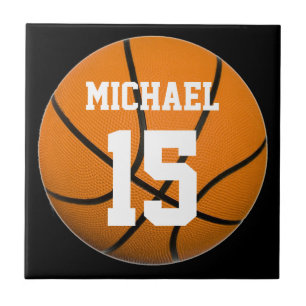 Basketboll ditt namn kakelplatta