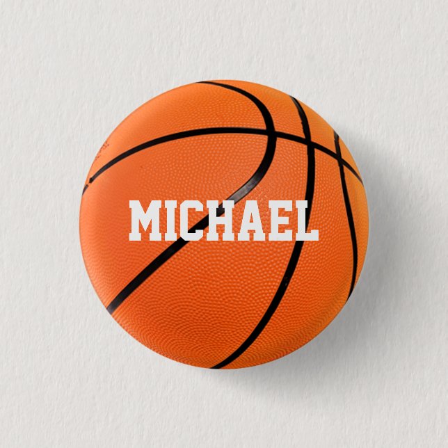 Basketboll ditt namn knapp (Framsida)