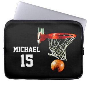 Basketboll ditt namn laptop fodral