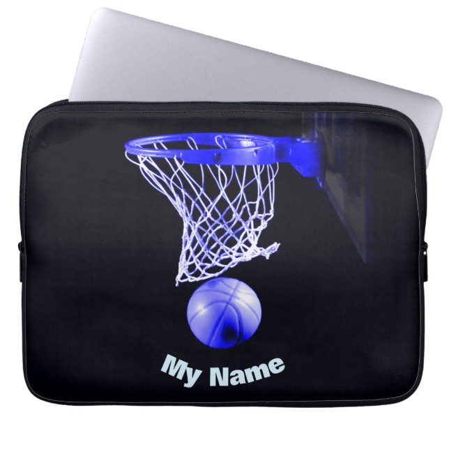 Basketboll ditt namn laptop fodral (Framsidan)