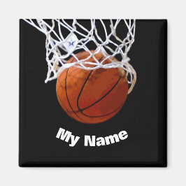 Basketboll ditt namn magnet