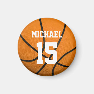 Basketboll ditt namn magnet