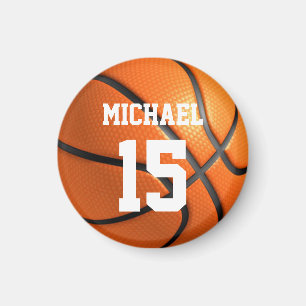 Basketboll ditt namn magnet