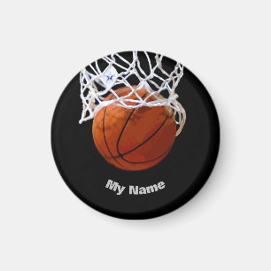 Basketboll ditt namn magnet