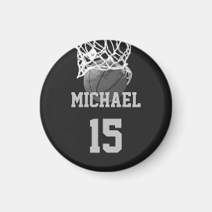 Basketboll ditt namn magnet