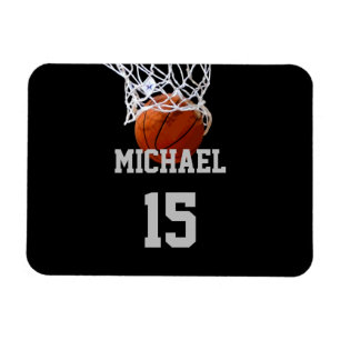 Basketboll ditt namn magnet