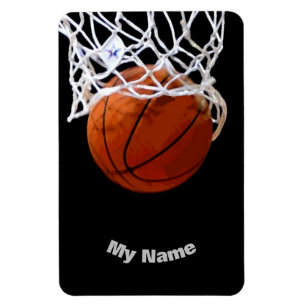 Basketboll ditt namn magnet