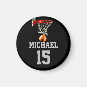 Basketboll ditt namn magnet