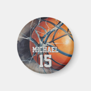 Basketboll ditt namn magnet