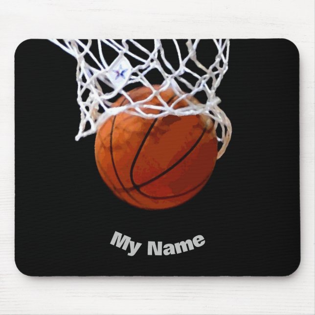 Basketboll ditt namn musmatta (Framsidan)