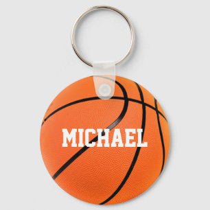 Basketboll ditt namn nyckelring
