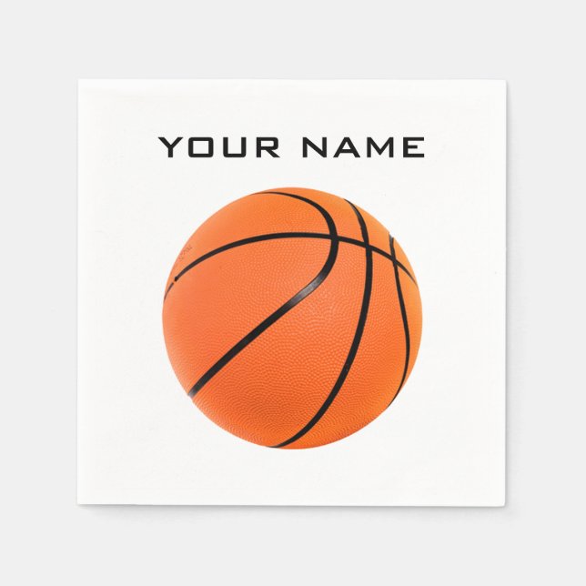 Basketboll ditt namn pappersservett (Framsidan)