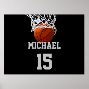 Basketboll ditt namn poster