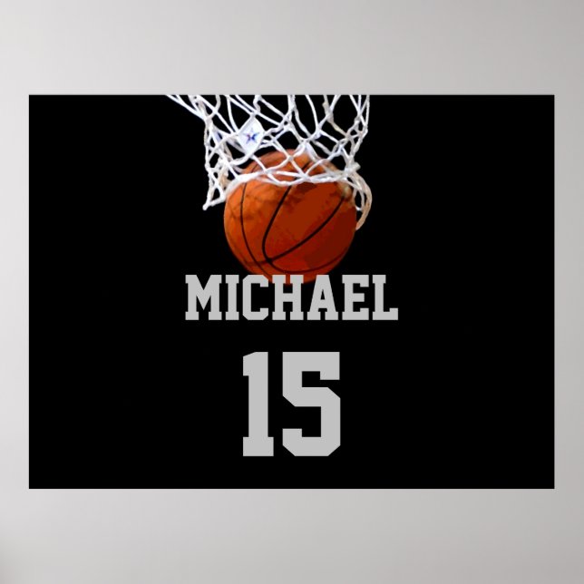 Basketboll ditt namn poster (Framsidan)