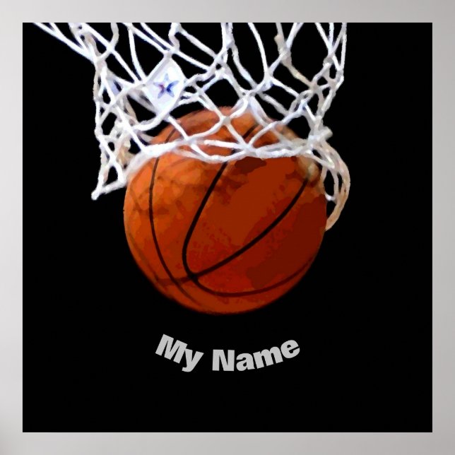 Basketboll ditt namn poster (Framsidan)
