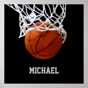 Basketboll ditt namn poster
