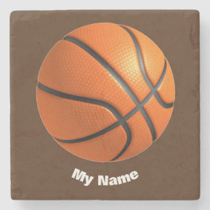 Basketboll ditt namn stenunderlägg