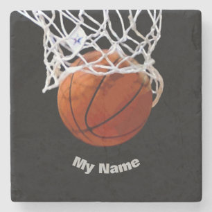 Basketboll ditt namn stenunderlägg