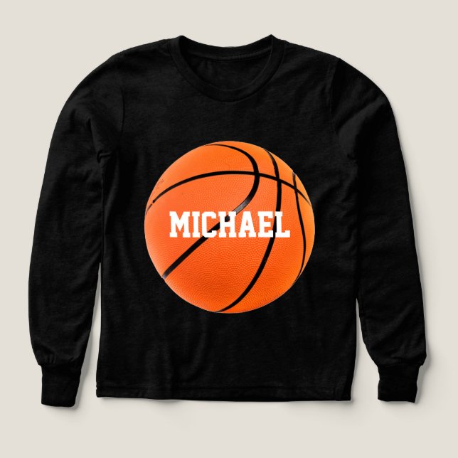 Basketboll ditt namn t shirt (Design framsida)