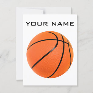 Basketboll ditt namn vykort