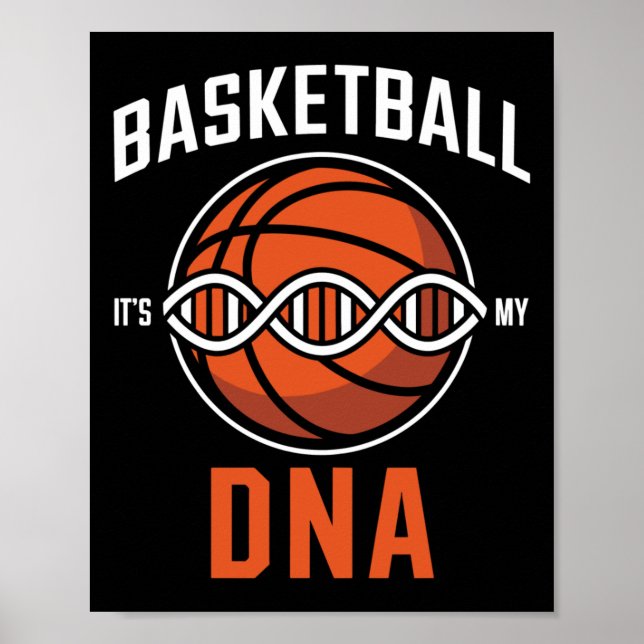 Basketboll dna - Pion Springa i mitt blod Poster (Framsidan)