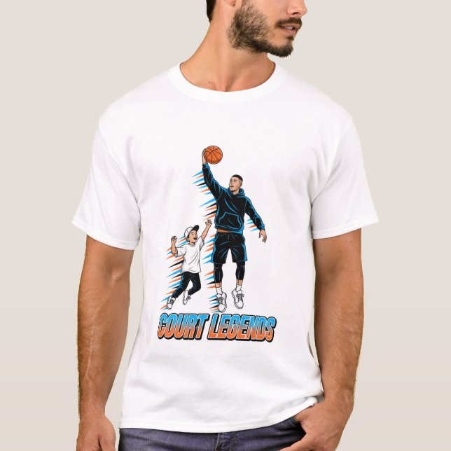 Basketboll Drip Neon Basketboll Grafik  T Shirt (Framsida)