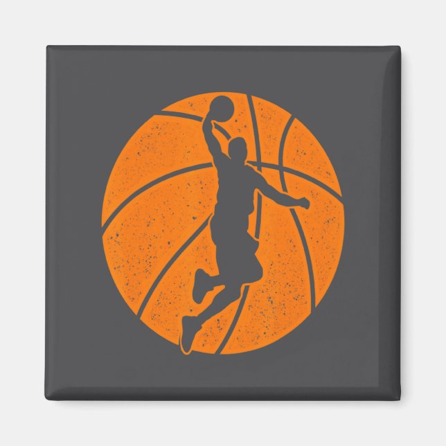 Basketboll Dunk Boll Skytte Srts Spel Träning  Magnet (Framsidan)