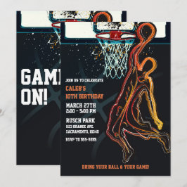 Basketboll Dunk Jump Shot Födelsedagsfest Inbjudningar