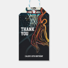 Basketboll Dunk Jump Shot Födelsedagsfest Presentetikett