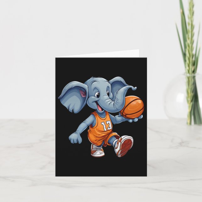 Basketboll Elefant  Kort (Framsida)
