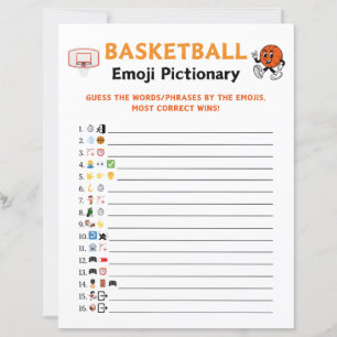 Basketboll Emoji Pictionary-spel