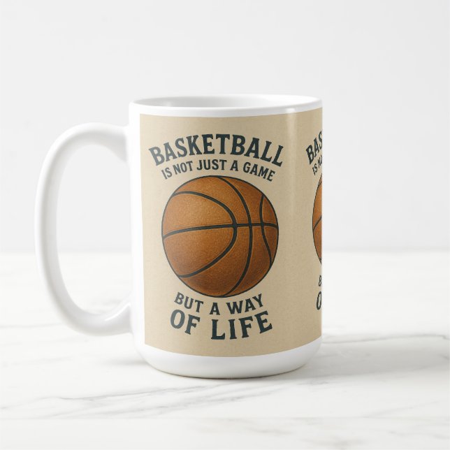 Basketboll, en livsstil! kaffemugg (Vänster)