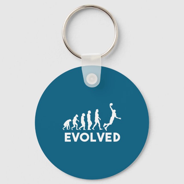 Basketboll Evolution Män Kvinnor Pojkar Flickor Ba Nyckelring (Framsida)