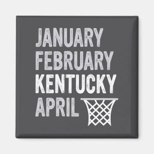 Basketboll Fan Januari Februari Kentucky April _1 Magnet