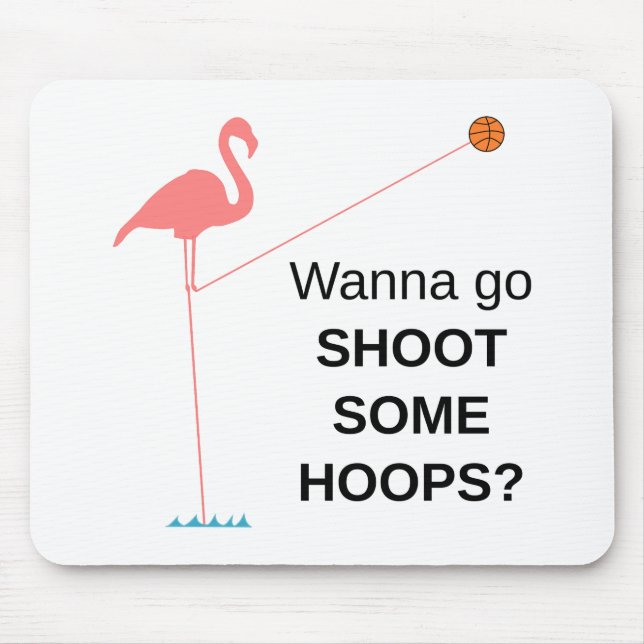 Basketboll Flamingo Mousepad Musmatta (Framsidan)