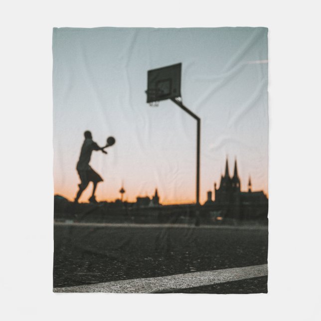 Basketboll Fleecefilt (Framsidan)