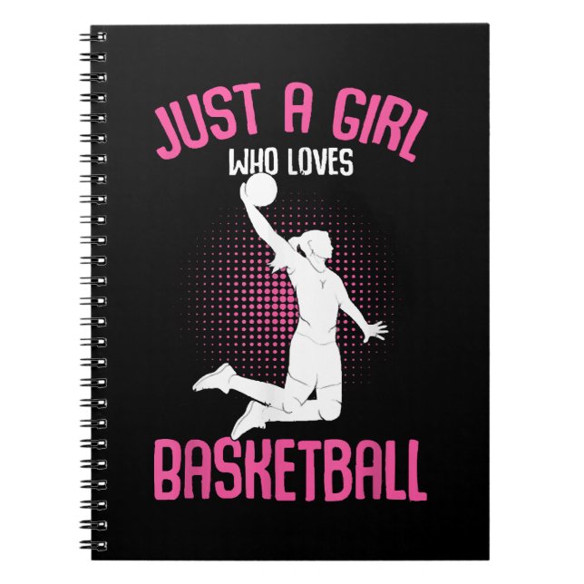 Basketboll Flicka Kvinnor Anteckningsbok (Framsidan)