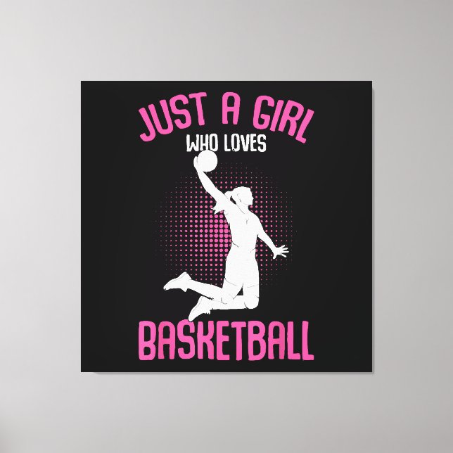 Basketboll Flicka Kvinnor Canvastryck (Framsida)