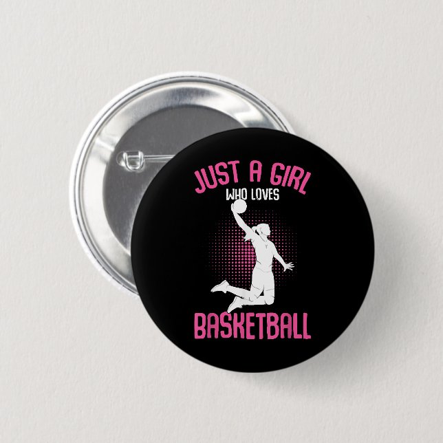 Basketboll Flicka Kvinnor Knapp (Framsida & baksida)