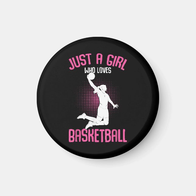 Basketboll Flicka Kvinnor Magnet (Framsidan)